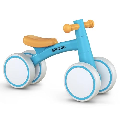 Baby Laufrad für 1-2 Jahre - 4 Räder, Geburtstagsgeschenk(Blue) von Generic