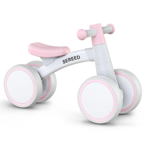 Baby Laufrad für 1-2 Jahre - 4 Räder, Geburtstagsgeschenk(Pink) von Generic
