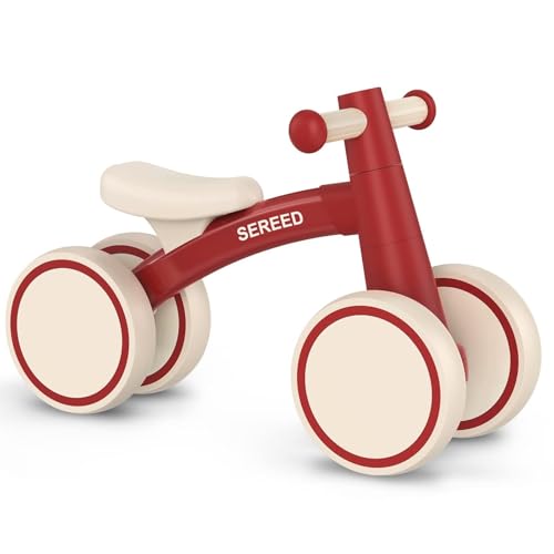 Baby Laufrad für 1-2 Jahre - 4 Räder, Geburtstagsgeschenk(Red) von Generic