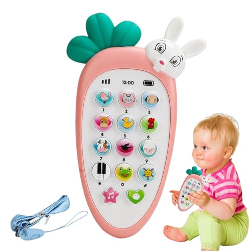 Baby Phone - Cute Carrot Baby Cell Phone Toy With Breathing Light And Music Sounds | Early Learning Teething Toy For Babies 6 Months+, Interactive Baby Girls, Sensory Development Gift, P Baby Phone - Cute Carrot Baby Cell Phone Toy With Breathing Light And Music Sounds | Early Learning Teething Toy For Babies 6 Months+, Interactive Baby Girls, Sensory Development Gift, P von Generic