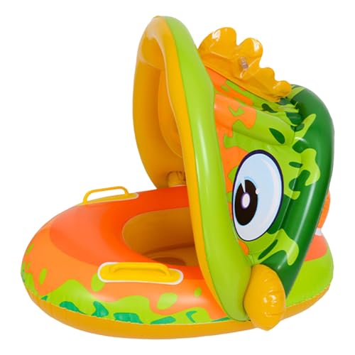Baby Schwimmring mit Sonnendach for ab 1-3 Jahr,Baby Float Schwimmhilfe Schwimmen Ring, Kleinkind Kinder Schwimmreifen Schwimmbad Schwimmring Aufblasbarer Kinder (Green, 71.5x55cm) von Generic