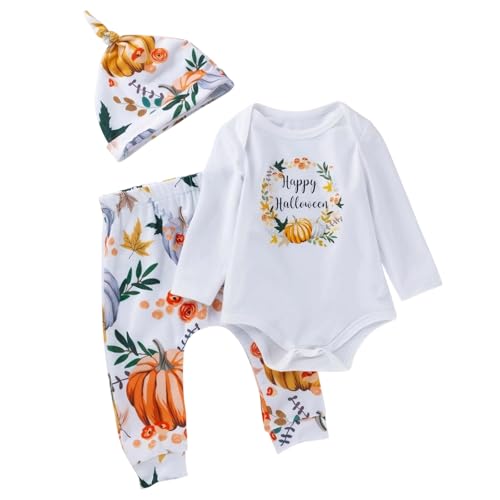 Baby Strampler 6 Monate Halloween-Outfit für Babymädchen, langärmelig, Strampler, Hose, Mütze, süßes Kleinkindkostüm, weiche Freizeitkleidung für Kleinkinder von 0 bis 24 Monaten Baby Strampler 6 Monate Halloween-Outfit für Babymädchen, langärmelig, Strampler, Hose, Mütze, süßes Kleinkindkostüm, weiche Freizeitkleidung für Kleinkinder von 0 bis 24 Monaten von Generic