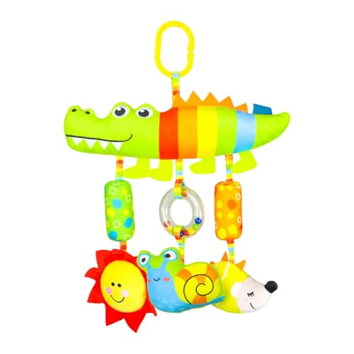 Babybett und Rassel, beruhigendes Musikspielzeug für Kleinkinder, Kinderzimmer, Kinderbett, Mobile mit sanften Melodien und sanften Klängen Qgy560 (White, 35x26cm) von Generic