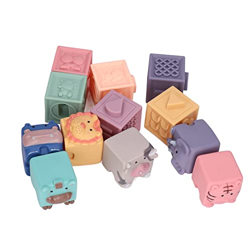 Babyblöcke, Pädagogische Tragbare Lerntiere Farben Weichstapelblöcke für 6 Monate Bis Ende Babyblöcke, Pädagogische Tragbare Lerntiere Farben Weichstapelblöcke für 6 Monate Bis Ende von Generic