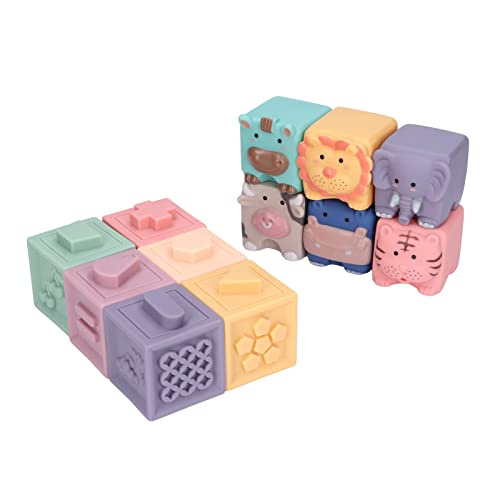 Babyblöcke, Weiche Stapelblöcke Pädagogische Lerntiere Farben Mehrzweck für 6 Monate Bis Ende Babyblöcke, Weiche Stapelblöcke Pädagogische Lerntiere Farben Mehrzweck für 6 Monate Bis Ende von Generic