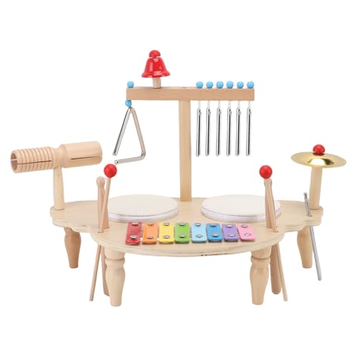 Babymusikstation, Percussion Musical Instrumente mit Glockenspiel Chime Bell Cymbal Montessory Toys für Kleinkinder Geburtstag von Generic