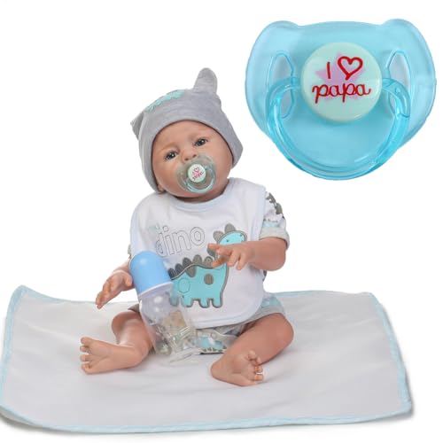 Babypuppe mit Schnuller, magnetischem Schnullerspielzeug - wiedergeborenes Babypuppenzubehör - Kleinkindmädchen - reformiert die kreative Zeit des Kindes - gute Puppen, weil sie robust und schwer zu b Babypuppe mit Schnuller, magnetischem Schnullerspielzeug - wiedergeborenes Babypuppenzubehör - Kleinkindmädchen - reformiert die kreative Zeit des Kindes - gute Puppen, weil sie robust und schwer zu b von Generic