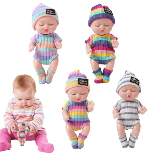 Babypuppen für Mädchen ab 2 Jahren, Puppe für Mädchen ab 2 Jahren, echte Babypuppe, 4-teilig, Puppen und Zubehör, wiedergeboren für Mädchen, Geburtstag oder V Babypuppen für Mädchen ab 2 Jahren, Puppe für Mädchen ab 2 Jahren, echte Babypuppe, 4-teilig, Puppen und Zubehör, wiedergeboren für Mädchen, Geburtstag oder V von Generic
