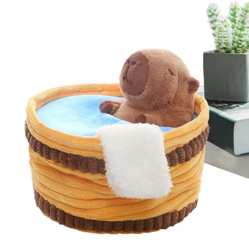 Baden Capybara Plüsch - 25 cm Entzückend Gefülltes Tierspielzeug | Super Sanftem Realistisches Capybara Plush, Kuschelige Freundin Für Kinder Und Sammler, Valentinstag Und B von Generic