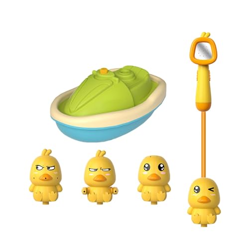 Badespielzeug Ab 1 2 3 4 Jahre Baby Badespielzeug Mit Duschkopf Schaummaschine Badespielzeug Wasserspielzeug Kinder Mädchen Junge 1 2 3 Jahre Kjn188 (Yellow, 15X9CM) von Generic