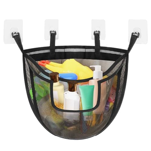 Badespielzeug-Aufbewahrung, Netz-Spielzeugtaschen, große Kapazität, Organizer-Mülleimer für Badezimmer, Dusche, Spielzeug, Küche, Schrank, Schlafsaal, hängender Babykorb für Wanne, Schwimmen, Reisen von Generic