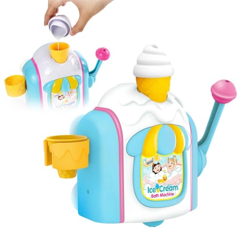 Badespielzeug-Eismaschine – Badewannen-Blasenmacher-Spielzeug, Badeset zum Thema Eiscreme für Kinder | Kinder-Schaumbad-Spielset, Badeblasen-Spaß-Eiscreme-Set, Wasserspiel-Blasenmaschine für Badewanne Badespielzeug-Eismaschine – Badewannen-Blasenmacher-Spielzeug, Badeset zum Thema Eiscreme für Kinder | Kinder-Schaumbad-Spielset, Badeblasen-Spaß-Eiscreme-Set, Wasserspiel-Blasenmaschine für Badewanne von Generic