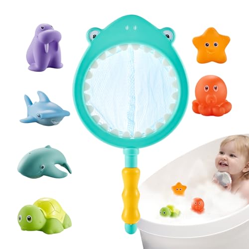 Badespielzeug für Kinder - 6 Stück Bath Animals Water Toys | Stranddusche Wasserspiel | Spiele fangen | Interaktive sensorische Spiele | pädagogische Fangspiele für den von Generic