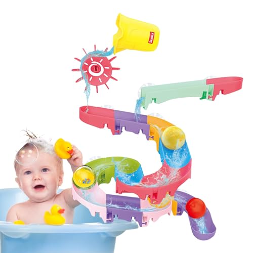 Badespielzeug – schwimmende Wasserrutsche, spannendes Badespielzeug für | Leichtes und vibrierendes Rutschenset für die Badezeit, verbessert das Wasserspielerlebnis Badespielzeug – schwimmende Wasserrutsche, spannendes Badespielzeug für | Leichtes und vibrierendes Rutschenset für die Badezeit, verbessert das Wasserspielerlebnis von Generic