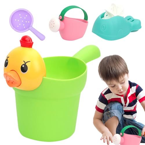 Badewannenspielzeug - Silikon Strandspielzeug für Kinder 4 Stück, Badespielzeug für Kinder | Shampoobecher, Silikonsieb, hydraulisches Rad in Form von , a von Generic