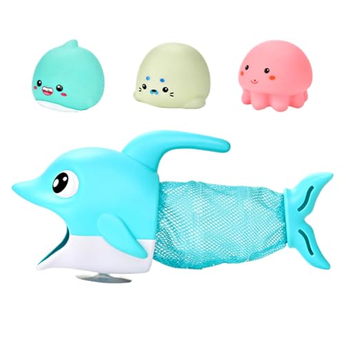Badewannenspielzeug für Kleinkinder, Badespielzeug, Fischfiguren, Badespielzeug für Kleinkinder, Fischernetz, Delfin-Spielzeug, interaktives G Badewannenspielzeug für Kleinkinder, Badespielzeug, Fischfiguren, Badespielzeug für Kleinkinder, Fischernetz, Delfin-Spielzeug, interaktives G von Generic