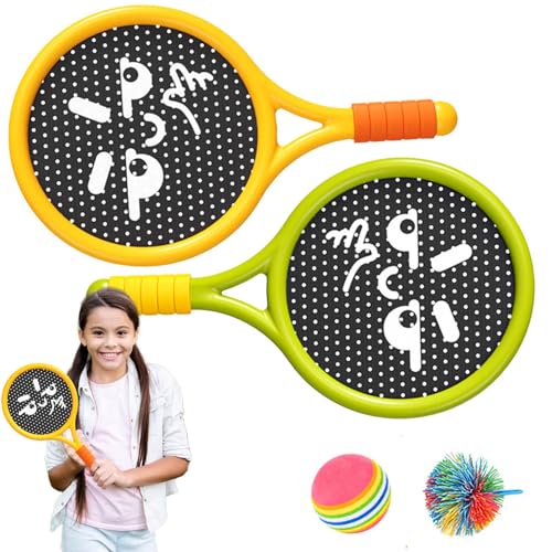 Badmintonschläger für Kinder,Tennisschläger für Kinder - 2 Stück Bunte Badminton- und Tennisschläger - Tragbares, interaktives, leichtes Fitnesszubehör für Kinder, Sportspielzeug für den von Generic