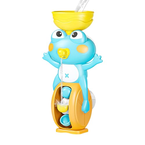Badspielzeug Für Baby 2 3 Jahre Alt - Duschspielzeug | Wasserrad Badespielzeug | Saugnapfbecher -Froschformwasserunterricht Sensorische Spielaktivitäten Mit Rotbaren Wasserrädern, Lustigen Und Ansprec Badspielzeug Für Baby 2 3 Jahre Alt - Duschspielzeug | Wasserrad Badespielzeug | Saugnapfbecher -Froschformwasserunterricht Sensorische Spielaktivitäten Mit Rotbaren Wasserrädern, Lustigen Und Ansprec von Generic