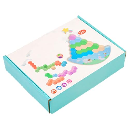 Balance Building Blocks Spiel: Holzturm Stapelspielzeug, Balance Bausteine für Kinder, Lernspielzeug für 2-5 Jahre, Brettspiele für die Familie, von Generic