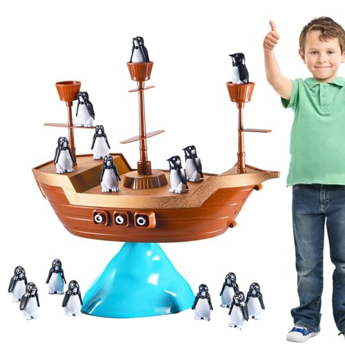 Balance - Tier-Themen-Balance-Spiel | Piratenschiff-Balance-Spiel für Kinder, Piratenschiff-Ausgleichsspiel, Piraten-Bootsausgleich für T-Spiele von Generic