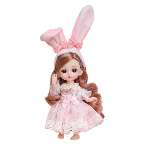 Ball Joint Puppe - Prinzessin Puppe 16 cm Puppe Prinzessin Mädchen Spielzeug Prinzessin Puppe BJD Dull Kinder GUMPLY BUTSTRUTION GESCHUNG Toy 13 Joint Movable 6,3 Zoll Schönes Mädchen Dress von Generic