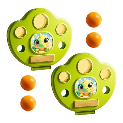 Ball-Set zum Werfen und Fangen – Ball zum Fangen von Hand, sensorisches Lernspielzeug | Sport-Ball-Spielzeug für Hinterhof-Rasenspiele mit 2 Paddeln, SPO-Spielzeug von Generic