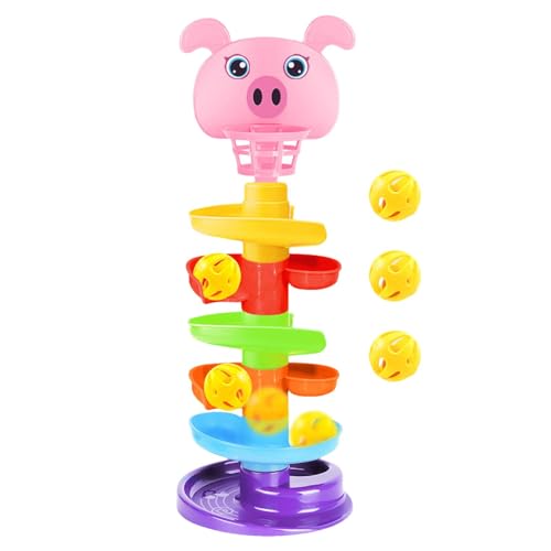 Ball Tower - Stapelbares Rollball Spielzeug, 6 Ebenen Stapelbarer Turm Spielzeug mit Ball Drop Tower Rolling Ball - Vorschule Lernspiel Supplies Ball Tower - Stapelbares Rollball Spielzeug, 6 Ebenen Stapelbarer Turm Spielzeug mit Ball Drop Tower Rolling Ball - Vorschule Lernspiel Supplies von Generic