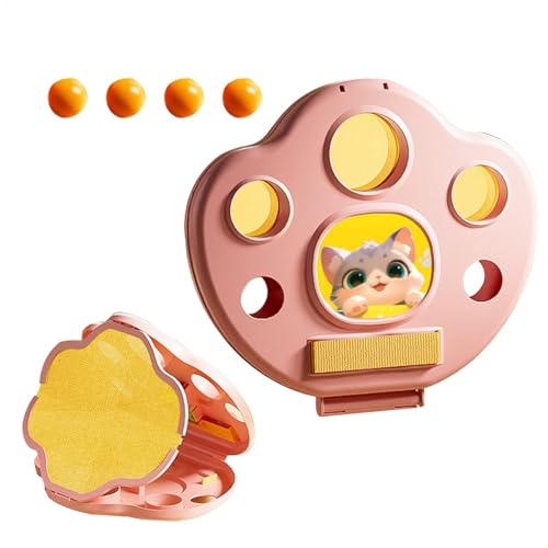 Ballfang-Set: Wurfspiel im Freien, interaktives Spielzeug für Kinder, niedliches Schläger-Set und Handgriffbälle in Katzenpfotenform für den Innenbereich Ballfang-Set: Wurfspiel im Freien, interaktives Spielzeug für Kinder, niedliches Schläger-Set und Handgriffbälle in Katzenpfotenform für den Innenbereich von Generic