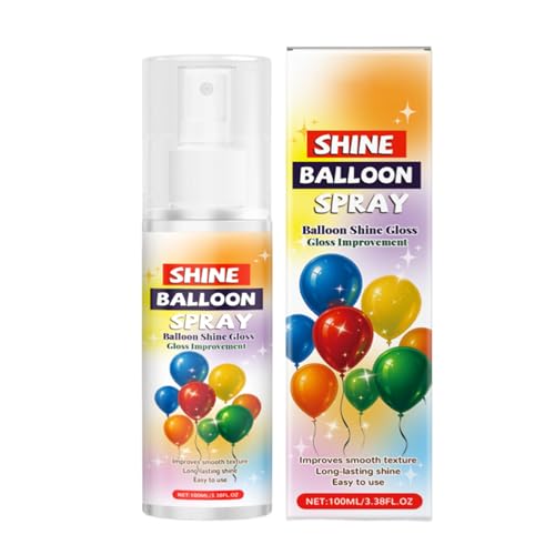 Balloon Shine Spray - Ballonsprühflasche Deko | Folienballon Hochglanz Spray für Latexballons | Glänzende Sofortballons für Party Dekoration | Ballonspray von Generic