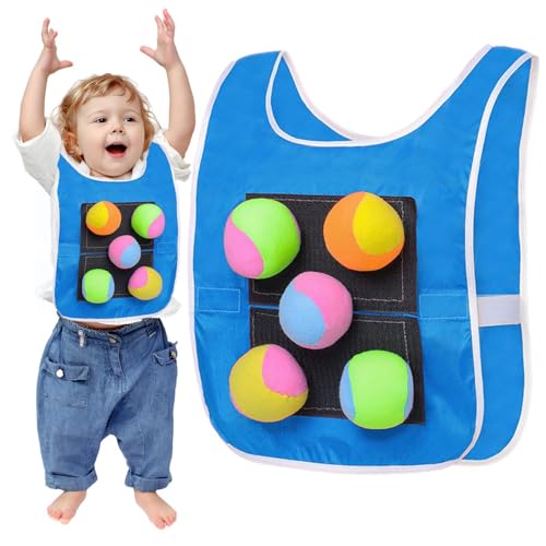 Ballspielweste - Tragbare Zielspiele für Kinder, lustiges Spielset | Ballwurf- und Fangspielzeug-Set, interaktives Familienspiel, Ballziel für Hinterhof Ballspielweste - Tragbare Zielspiele für Kinder, lustiges Spielset | Ballwurf- und Fangspielzeug-Set, interaktives Familienspiel, Ballziel für Hinterhof von Generic
