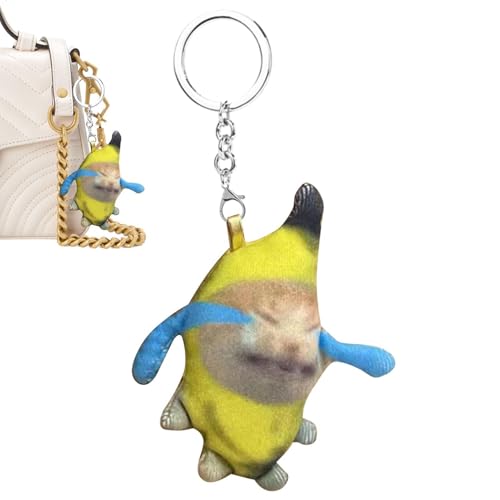 Bananenkatze Peluche - Katze Bananenschlüsselkette, Katzenkissen, das weint | Weiches -Spielzeug mit Myagolio, lustigem Accessoire für Geschenk, Heimdekoration, Party und Feierlichkeiten Bananenkatze Peluche - Katze Bananenschlüsselkette, Katzenkissen, das weint | Weiches -Spielzeug mit Myagolio, lustigem Accessoire für Geschenk, Heimdekoration, Party und Feierlichkeiten von Generic