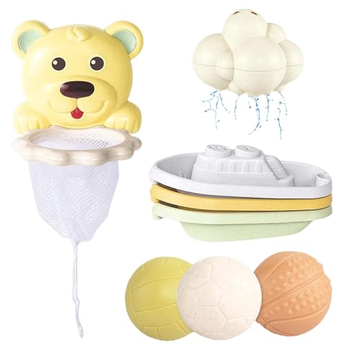 Basketball Set - Badespielzeug mit Freatistisch | Lustiges Wasserspielzeug für Kinder, Badespielzeug mit 3 Bällen, 1 Wolkendusche und 3 Spielzeugbooten zum Geburtstag Basketball Set - Badespielzeug mit Freatistisch | Lustiges Wasserspielzeug für Kinder, Badespielzeug mit 3 Bällen, 1 Wolkendusche und 3 Spielzeugbooten zum Geburtstag von Generic
