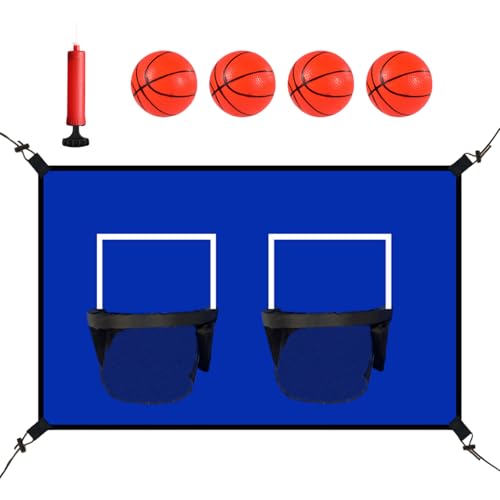 Basketballkorb für den Außenbereich - Basketballtor für Eingang und Garten | Höhenverstellbarer Korb mit Rückwand aus Polycarbonat, Allwetternetz, stabile Basis, Ausrüstung von Generic