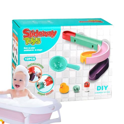 Bath Rail Toys – Wasserrutschen-Baubahn für Kinder | Wandbadewannen-Rutschspielzeug, lustiges pädagogisches interaktives Duschspielzeug für Spaß zu Hause Bath Rail Toys – Wasserrutschen-Baubahn für Kinder | Wandbadewannen-Rutschspielzeug, lustiges pädagogisches interaktives Duschspielzeug für Spaß zu Hause von Generic