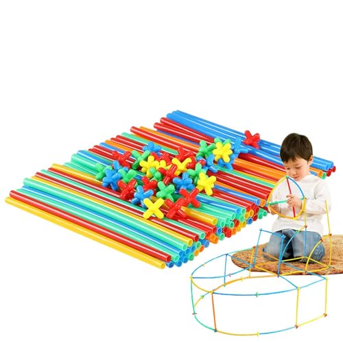 Bau von Stöcken für Kinder, Spleißen von Bausteinen, buntes Gebäude, kreatives Bausatz, STEM-Bau für Kinder, fördert die Kreativität und die Auflösung von Tproblem von Generic