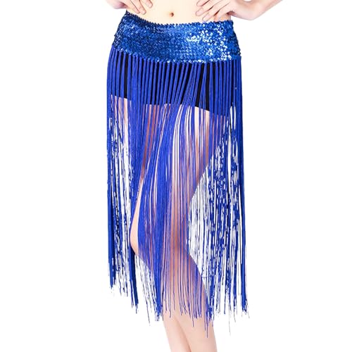 Bauchtanz Pailletten Taille Kette Elastische Pailletten Quaste Rock Hüfte Handtuch Taille Handtuch Leistung Rock Pailletten Quaste Tanz von Generic