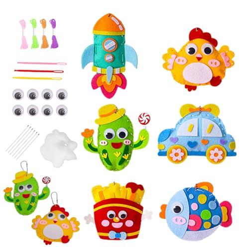 Bausatz – Anfänger-Set | Set für Mädchen mit mit Filzteilen frühzeitig lernen, Spielzeug zu nähen Bausatz – Anfänger-Set | Set für Mädchen mit mit Filzteilen frühzeitig lernen, Spielzeug zu nähen von Generic