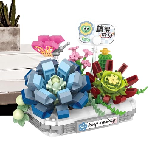Bausteine, Miniatur-Baustein-Set, sichere Spielzeugbausteine, kleine Bausteine, Blumentopfform von Generic