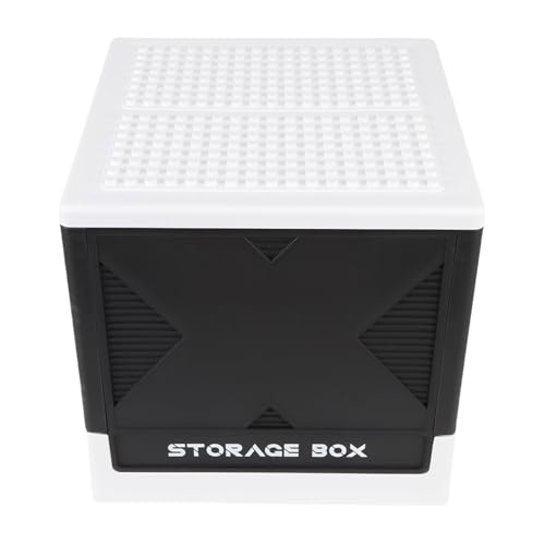 Bausteine ​​Aufbewahrungskoffer, Bausteine ​​Organisator Multifunktional Stapelable 37L mit Gebäude Grundplatte für Spielzeug (Black) von Generic