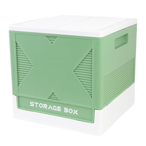 Bausteine ​​Aufbewahrungskoffer, Bausteine ​​Organisator Multifunktional Stapelable 37L mit Gebäude Grundplatte für Spielzeug (Green) von Generic
