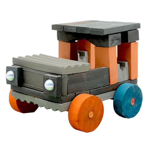 Bausteine Auto Bausteine Auto Bausteine Lustiges Bastelspiel aus echtem Ton Konstruktionsspielzeugbau Bauen Sie Ihr eigenes Spielzeugauto für die von Generic