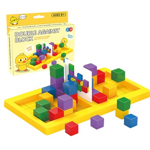 Bausteine-Spiel, Bausteine-Brettspielzeug,Wettbewerbsfähiges Brettspiel mit Bausteinen für Kinder | Üben Sie logisches Denken, Formanpassungspuzzle für Kinderzimmer, Kindergarten und von Generic