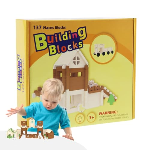 Bausteine für Kinder von 6 bis 8 Jahren, stapelbare Bausteine aus Holz – Spielzeug mit Steck- und Zapfenbausteinen für Kleinkinder | Bausteine für Kinder, Spielzeug mit Bausteine für Kinder von 6 bis 8 Jahren, stapelbare Bausteine aus Holz – Spielzeug mit Steck- und Zapfenbausteinen für Kleinkinder | Bausteine für Kinder, Spielzeug mit von Generic