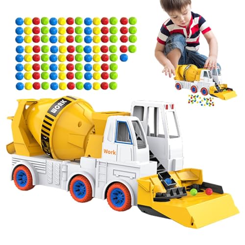 Baustellenfahrzeuge, Baustellenfahrzeuge für Kinder, Schieben und Gehen, Erste Lernspielzeuge, Trägheitsfahrzeug mit Perlen, Motorikspielzeug für und Mädchen ab 3 Jahren von Generic