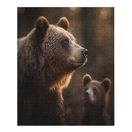 Bear - 1000 Teile Puzzle – - Hochauflösendes - Gelegenheitsspiel – 1000 Teile Holzpuzzle 70 von Generic