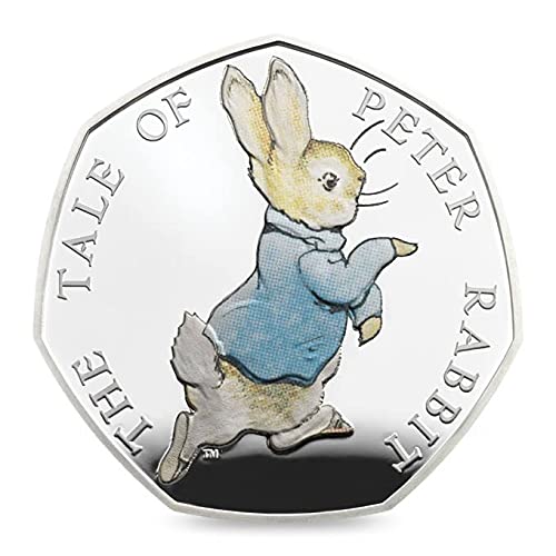 Beatrix Potter Farbige 50-Pence-Münzen – Die Geschichte von Peter Hase (2017) Unzirkuliert von Generic