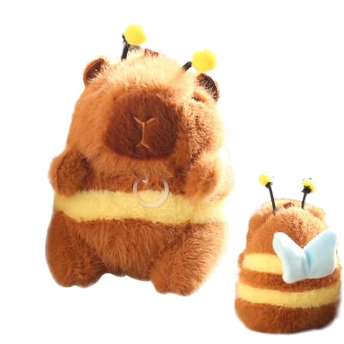 Bee Capybara Plush - Soft Stuffed Animal Toy with Vibrating Wings, Cute Plushiee Gift | Capybara Plush for Kids, Cozy Sleep Companion, Bedroom, Car Decoration, Family Cuddle Toy, Collectible von Generic