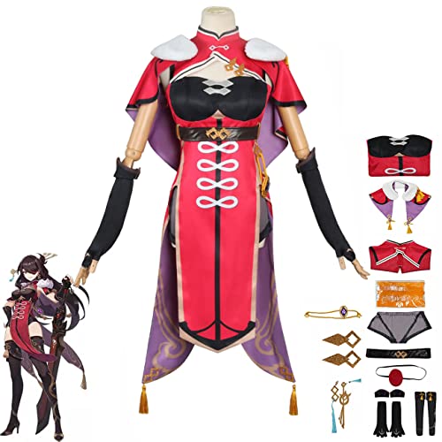 Beidou Kleid Cosplay Spiel Genshin Beidou Cosplay Kostüm für Frauen Halloween Outfit,M-Red von Generic
