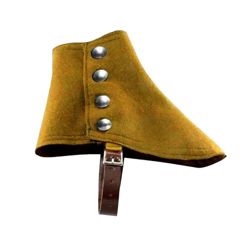 Beinschienen Mittelalter,Mittelalter Schuhe Medieval Boot Covers Costume Accessories Adults for Party Halloween Photo Fancy Dress Birthday(Brown Matte,29.*22.5cm) von Generic