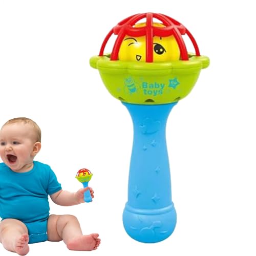 Beißrassel, Rassel für Babys, Rasseln für Kleinkinder, bunt – Maracas für Babys, sensorisches Spielzeug, multifunktional, Beißspielzeug mit Rassel zur Förderung der Entwicklung von von Generic